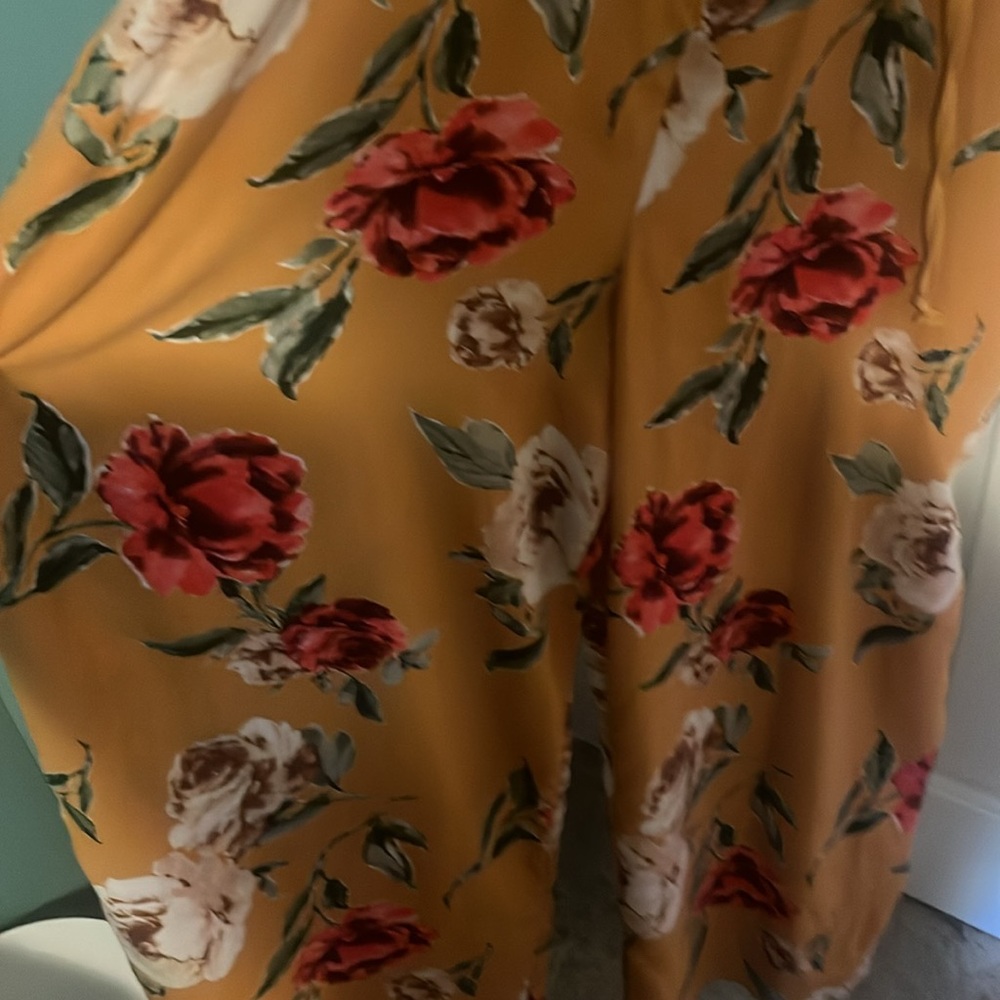 Xhilaration Yellow Gold Maxi Jumpsuit Sleeveless - Picture 2 of 5